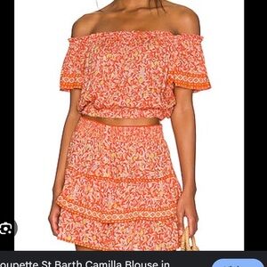 Camila Set crop shirt and shorts